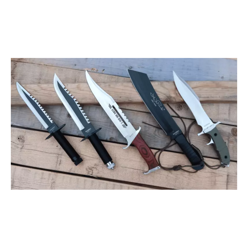 Colección cuchillos Rambo, pack de 5 cuchillos