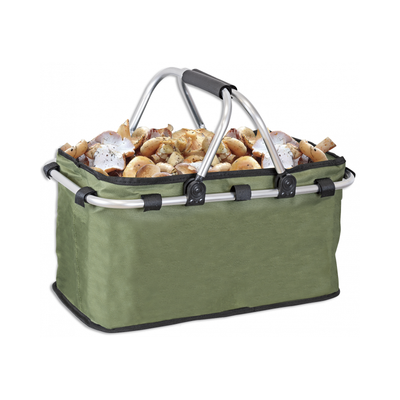 Cesta de setas con asas acolchadas