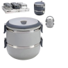 Fiambrera Doble Hermética de 1500 ml | Fiambrera para Trabajo y Picnic (3 Colores)