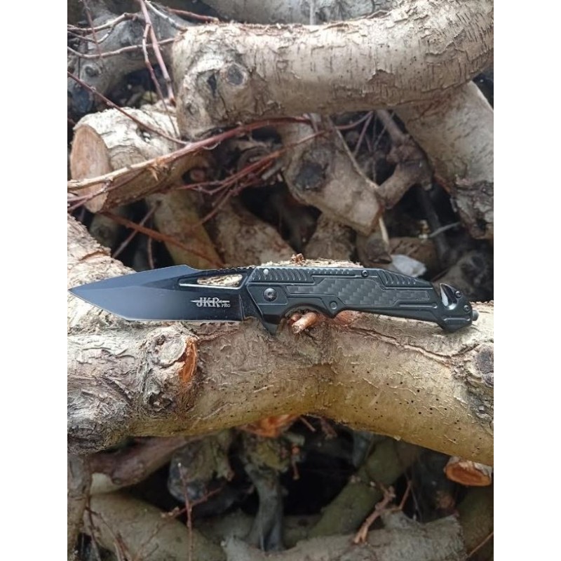 Navaja Deportiva JKR PRO 10009, mango fibra de carbono y G10.