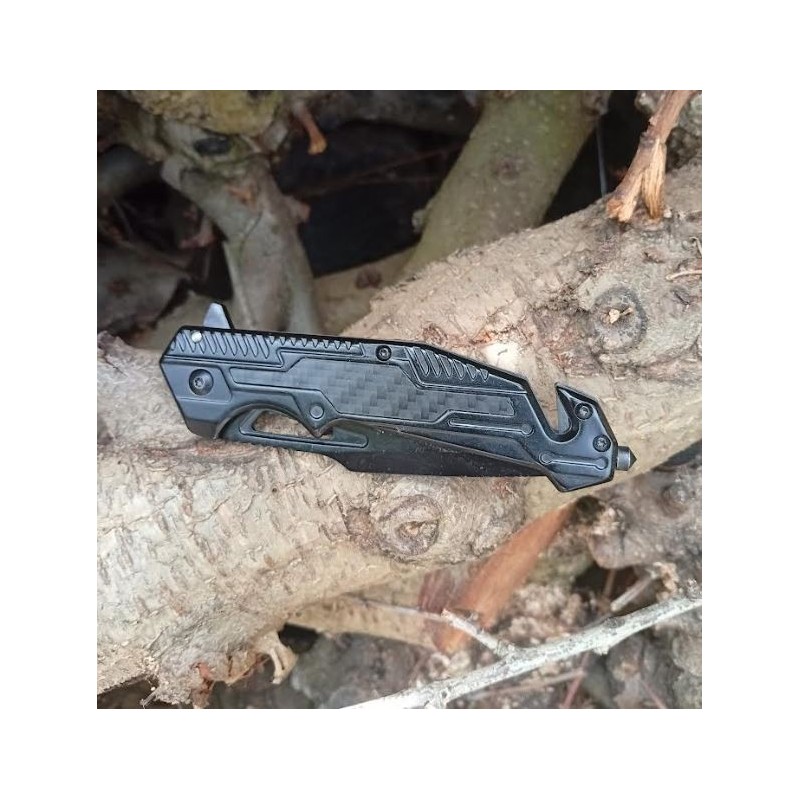 Navaja Deportiva JKR PRO 10009, mango fibra de carbono y G10.