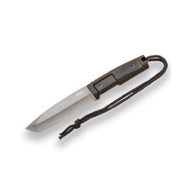 Cuchillo de supervivencia JKR 786 mango de goma, hoja recubrimiento titanio