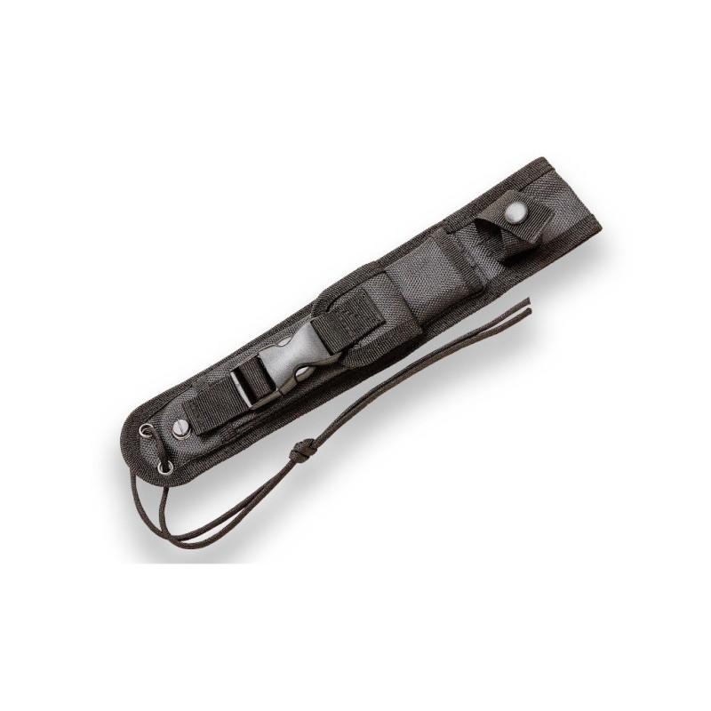 Cuchillo de supervivencia JKR 784, mango de goma, hoja recubrimiento titanio