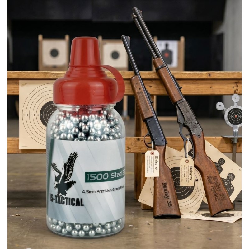 Bolas de acero BBS 4.5MM JS-TACTICAL para pistolas y carabinas de aire
